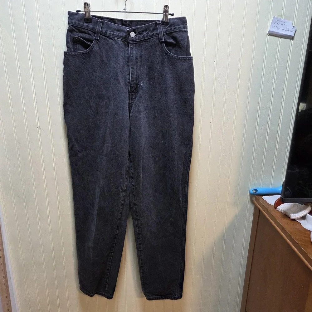 Gitano Jeans Womens‎ 10 Gray Charcoal Wash Tapered 100% Cotton Denim Pants